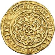 ¼ Noble - Edward III Pre-treaty period; class B, United Kingdom, 1351-1352 reverse image