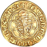 ¼ Noble - Edward III Treaty period; London mint obverse image