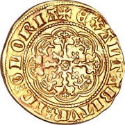 ¼ Noble - Edward III Treaty period; London mint, United Kingdom, 1361-1369 reverse image