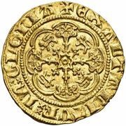 ¼ Noble - Edward III Treaty period; Calais mint, United Kingdom, 1361-1369 reverse image