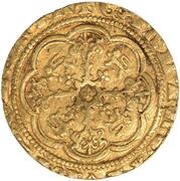 ¼ Noble - Edward III Treaty period; Calais mint, United Kingdom, 1361-1369 reverse image