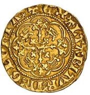 ¼ Noble - Richard II London mint; type IA, United Kingdom, 1377-1399 reverse image
