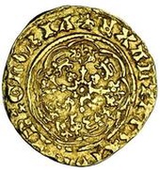 ¼ Noble - Richard II type IIIA, United Kingdom, 1377-1399 reverse image