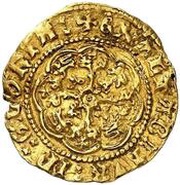 ¼ Noble - Henry IV Heavy coinage; London mint, United Kingdom, 1399-1412 reverse image