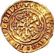 ¼ Noble - Henry IV Light coinage; London mint, United Kingdom, 1412-1413 reverse image