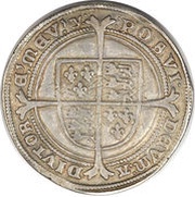 ½ Crown - Edward VI Fine Silver issue; with plume, United Kingdom, 1551 reverse image