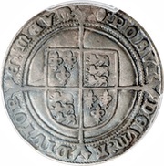 ½ Crown - Edward VI Fine Silver issue; without plume, United Kingdom, 1551-1553 reverse image