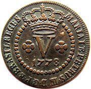 5 Réis - Maria I and Pedro III Low and High Crowns; Lisbon Mint obverse image