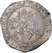 ½ Crown - Charles I Tower mint; under Parliament obverse image