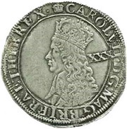½ Crown - Charles II 3rd hammered issue obverse image