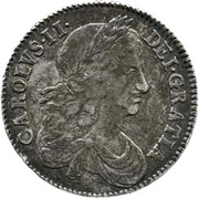 ½ Crown - Charles II 2nd bust obverse image