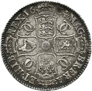 ½ Crown - Charles II 2nd bust, United Kingdom, 1664 reverse image