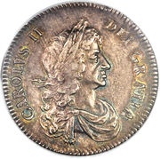 ½ Crown - Charles II 3rd bust obverse image