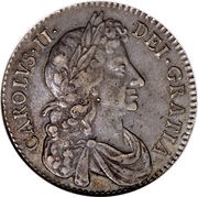 ½ Crown - Charles II 4th bust obverse image