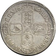 ½ Crown - James II 1st bust, United Kingdom, 1685-1687 reverse image
