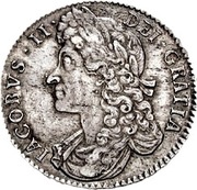 ½ Crown - James II 2nd bust obverse image