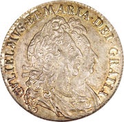 ½ Crown - William and Mary 2nd busts obverse image