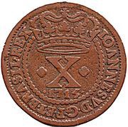 10 Réis - João V Crown with 4 Arches; Lisbon Mint obverse image