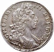 ½ Crown - William III 1st bust; Norwich mint obverse image