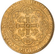 ½ Noble - Edward III Pre-Treaty period; series G, United Kingdom, 1351-1361 reverse image