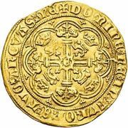 ½ Noble - Edward III Treaty period; London mint, United Kingdom, 1361-1369 reverse image