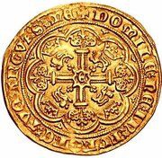½ Noble - Edward III Treaty period; London mint, United Kingdom, 1361-1369 reverse image
