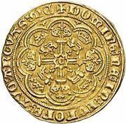 ½ Noble - Edward III Treaty period; Calais mint, United Kingdom, 1361-1369 reverse image