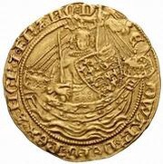 ½ Noble - Edward III Post-Treaty period; London mint obverse image