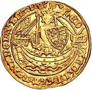 ½ Noble - Edward III Post-Treaty period; Calais mint obverse image