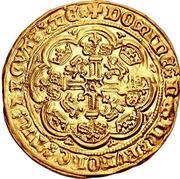 ½ Noble - Edward III Post-Treaty period; Calais mint, United Kingdom, 1369-1377 reverse image