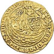 ½ Noble - Edward III Post-Treaty period; Calais mint obverse image