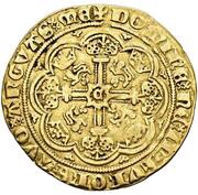 ½ Noble - Edward III Post-Treaty period; Calais mint, United Kingdom, 1369-1377 reverse image