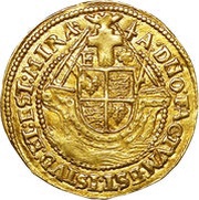 ½ Angel - Elizabeth I 5th issue, United Kingdom, 1578-1582 reverse image