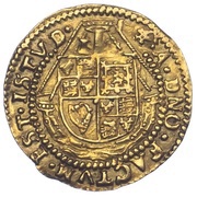 ½ Angel - James I 2nd coinage, United Kingdom, 1612-1619 reverse image