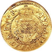1 Crown - James I 2nd coinage; 'Thistle Crown', United Kingdom, 1604-1605 reverse image
