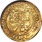 1 Crown - James I 2nd coinage; 5th bust, United Kingdom, 1613-1619 reverse image