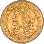 ¼ Laurel - James I 3rd coinage; 2nd bust obverse image