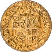 ¼ Laurel - James I 3rd coinage; 2nd bust, United Kingdom, 1619-1620 reverse image