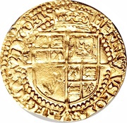 ¼ Laurel - James I 3rd coinage; 4th bust, United Kingdom, 1619-1625 reverse image