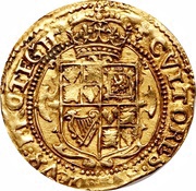 1 Crown - Charles I Tower mint; 1st bust, United Kingdom, 1625 reverse image