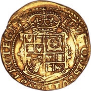 1 Crown - Charles I Tower mint; 2nd bust, United Kingdom, 1625-1626 reverse image
