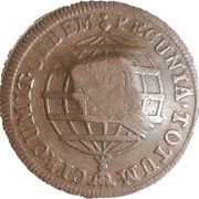 10 Réis - Maria I Countermarked 5 Réis, Brazil, 1786-1797 reverse image