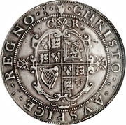 1 Crown - Charles I Tower mint, United Kingdom, 1632-1633 reverse image