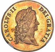 1 Crown - Charles II 1st bust; Pattern obverse image