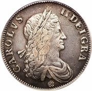 1 Crown - Charles II 1st bust obverse image