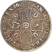 1 Crown - Charles II 1st bust, United Kingdom, 1662 reverse image