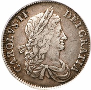 1 Crown - Charles II 1st bust obverse image