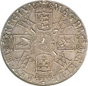 1 Crown - William and Mary, United Kingdom, 1691-1692 reverse image