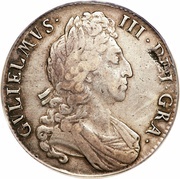 1 Crown - William III 3rd bust; 2nd harp obverse image