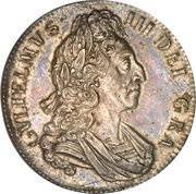 1 Crown - William III 3rd bust; 3rd harp obverse image